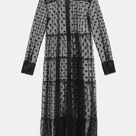 SOLD on somewear.ca | NWT Zara Polka Dot Duster (S) - Picture 2 of 7